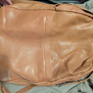 Still Tan Leather Backpack